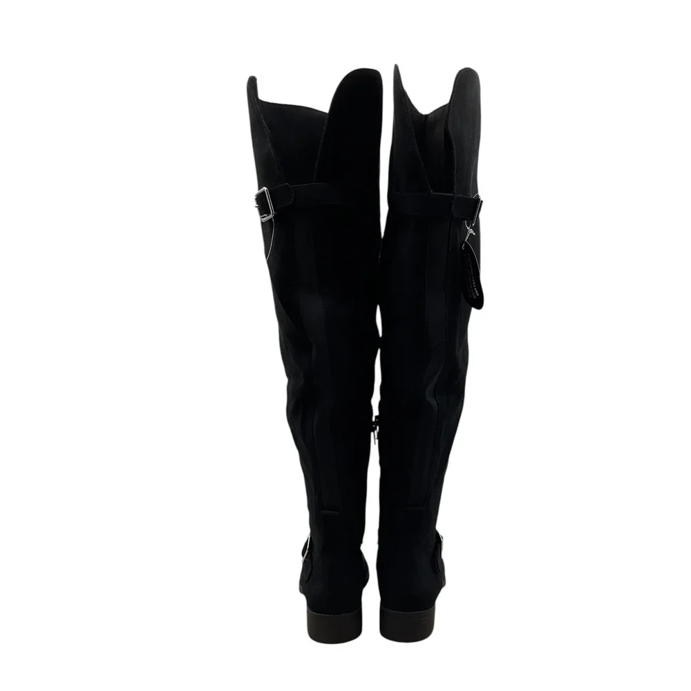 Sun + Stone Anyaa Black Over The Knee Wide Calf Boots Womens 7.5M F42199